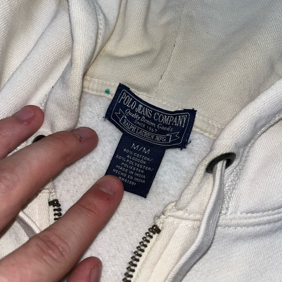Vintage 2000’s Polo Ralph Lauren 67 Zip Up Hoodie (Flawed) - Picture 4 of 8
